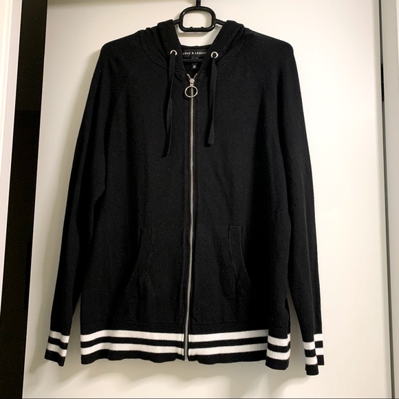Love & Legend Black Light sweater jacket: 1X - Picture 1 of 4